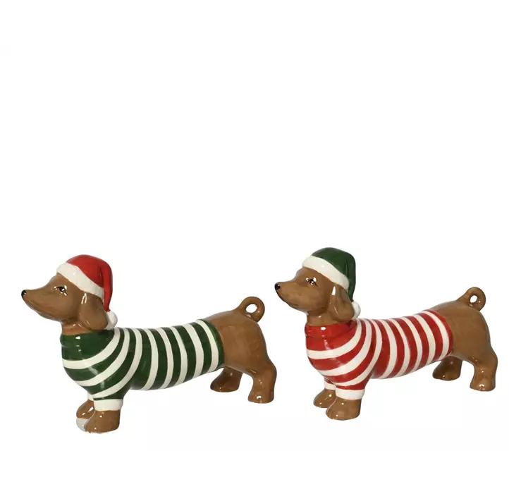 Hund X-Mas aus dolomit