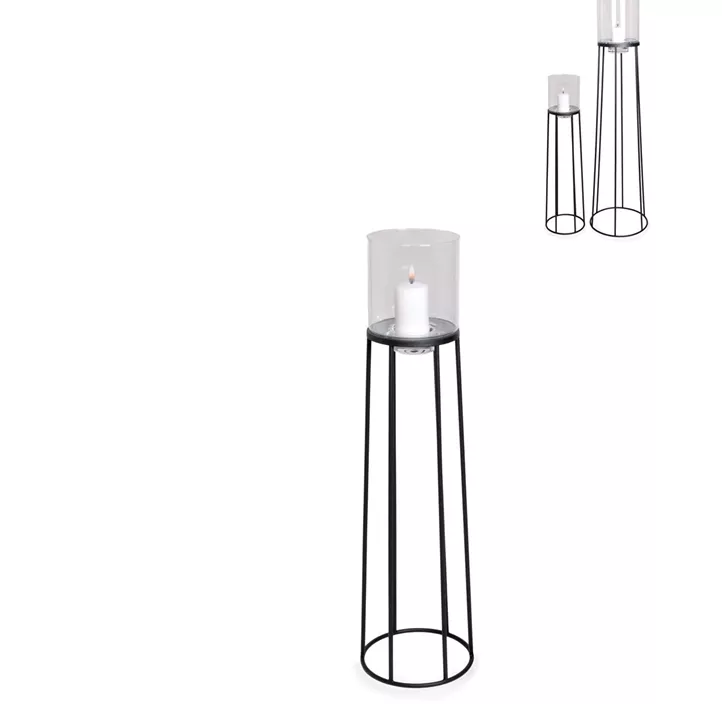 Glaswindlicht auf Eisengestell