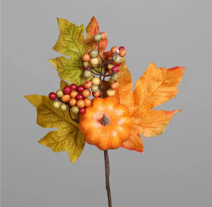 Herbsttlaubpick mit Kürbis und Beeren