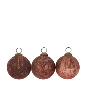 Glas-Weihnachtskugel mit Struktur