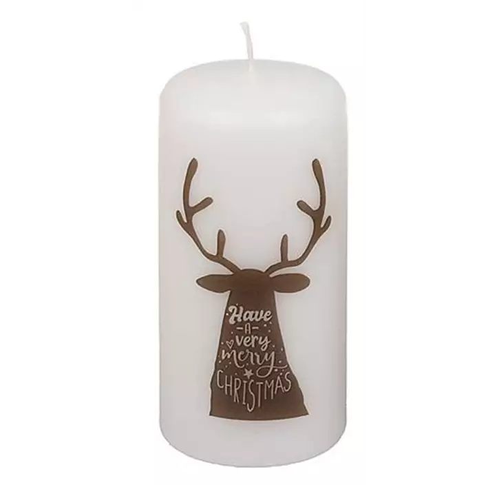 Stumpenkerze Very Merry Deer