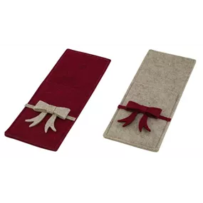 Filzbestecktasche mit Schleife