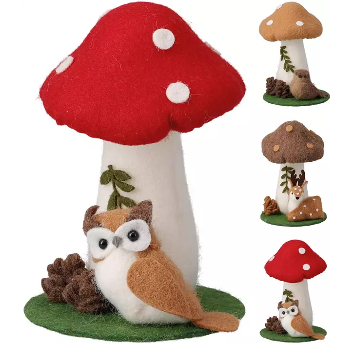 Fliegenpilz mit Tierdeko