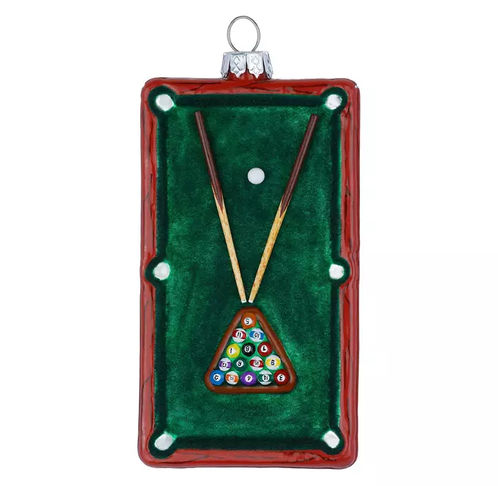 Glasfigur Billard Tisch