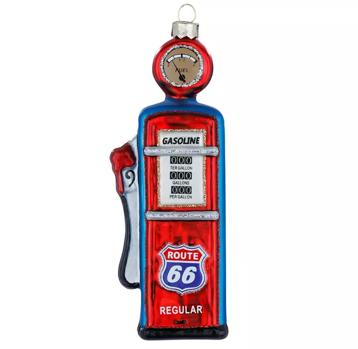Glasfigur Tankstelle