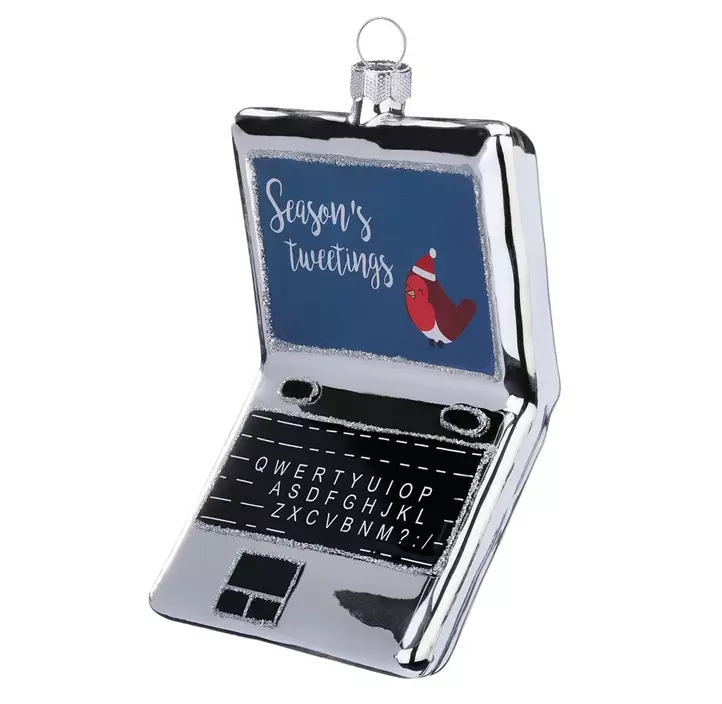 Glasfigur Laptop