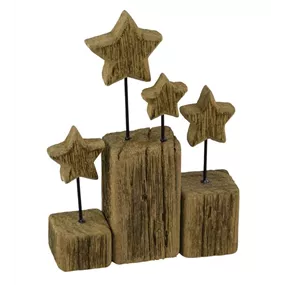 Holzaufsteller mit 4 Sterne