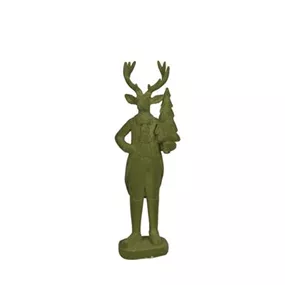 Hirsch mit Baum aus Polyresin