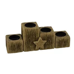 Holzkerzenhalter mit Stern