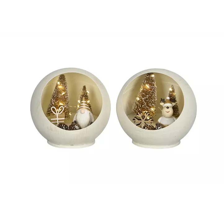 LED Kugel Weihnachtsszene