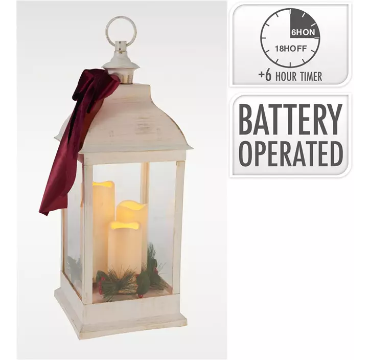 Laterne mit LED Kerzen