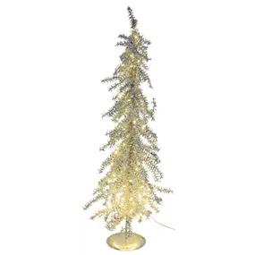 LED Kunststofftanne, silber