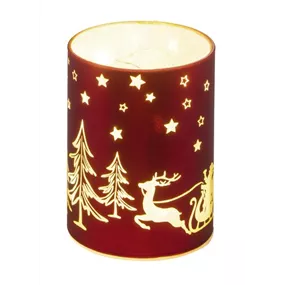 LED Glaslicht mit Weihnachtsmotiv