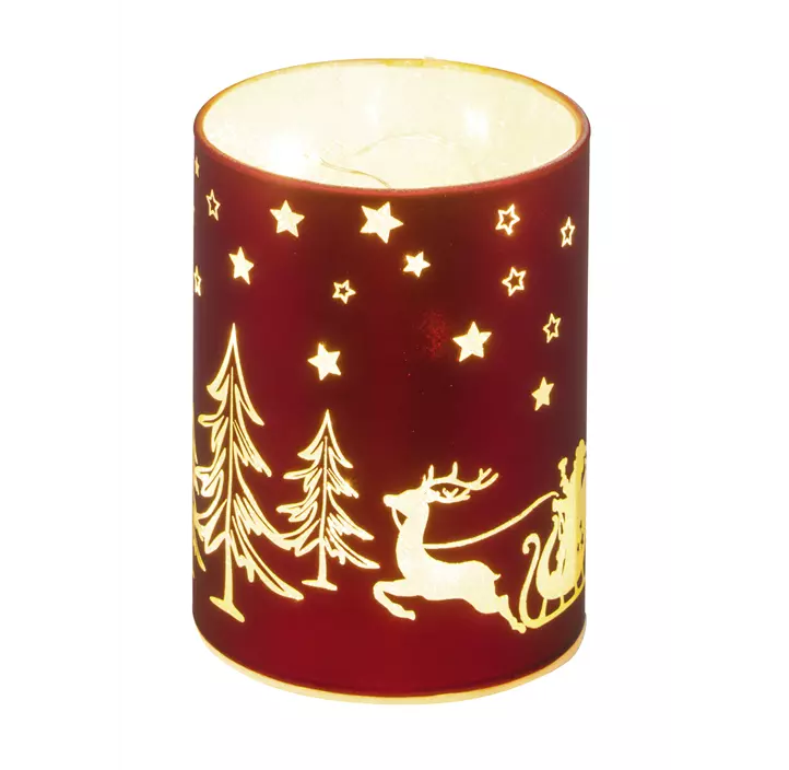 LED Glaslicht mit Weihnachtsmotiv