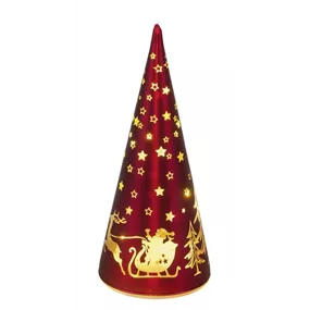 LED Glastanne mit Weihnachtsmotiv