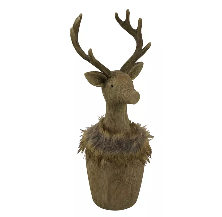 Polyhirsch mit Fellbordüre
