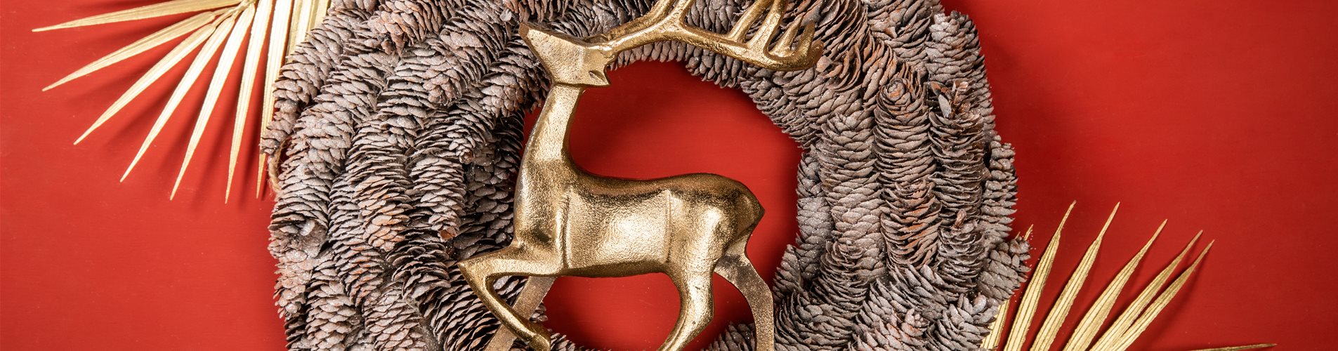 Weihnachtsdeko - Kranz mit Hirsch