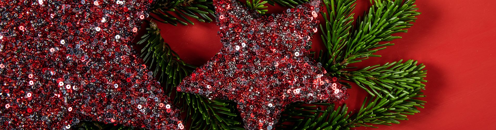 Weihnachtsdeko - glitzernde Sterne