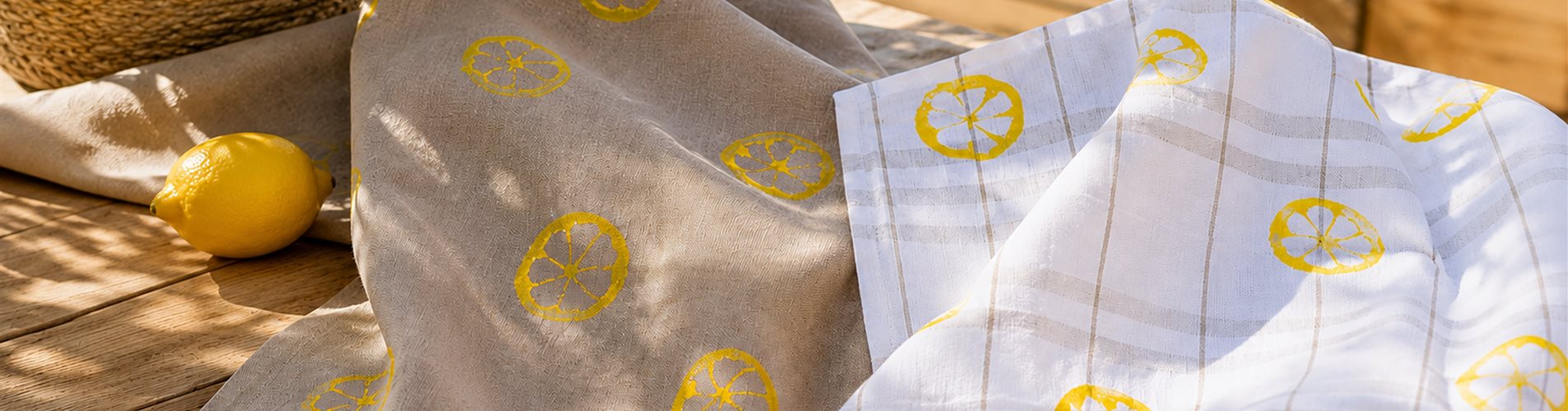 Mit Zitronen Textilien bedrucken Mit Zitronen Textilien bedrucken