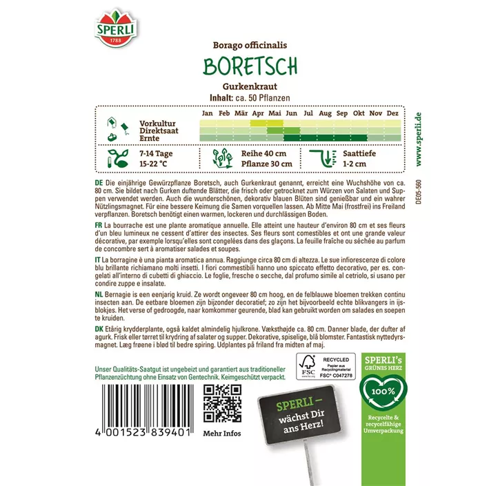 Boretsch Gurkenkraut