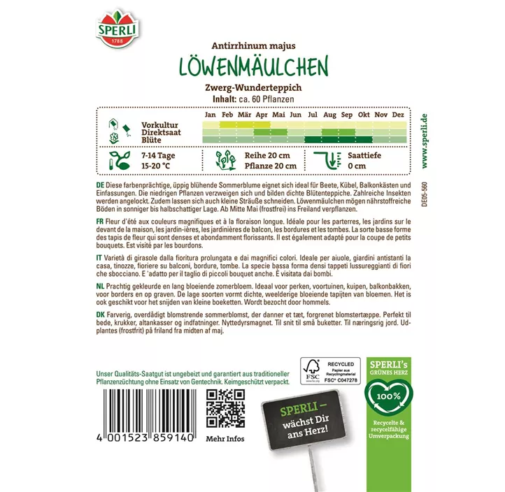 Löwenmäulchen Zwerg-Wunderteppich