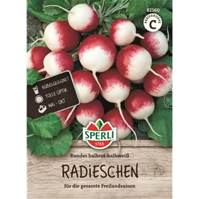 Radieschen Rundes halbrot-halbweiß