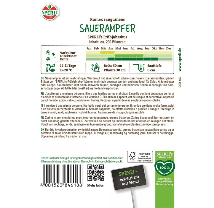 Sauerampfer SPERLI's Frühjahrskur