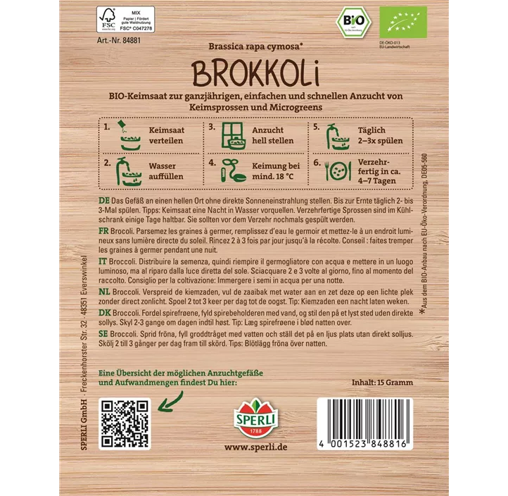 Keimsprossen Brokkoli