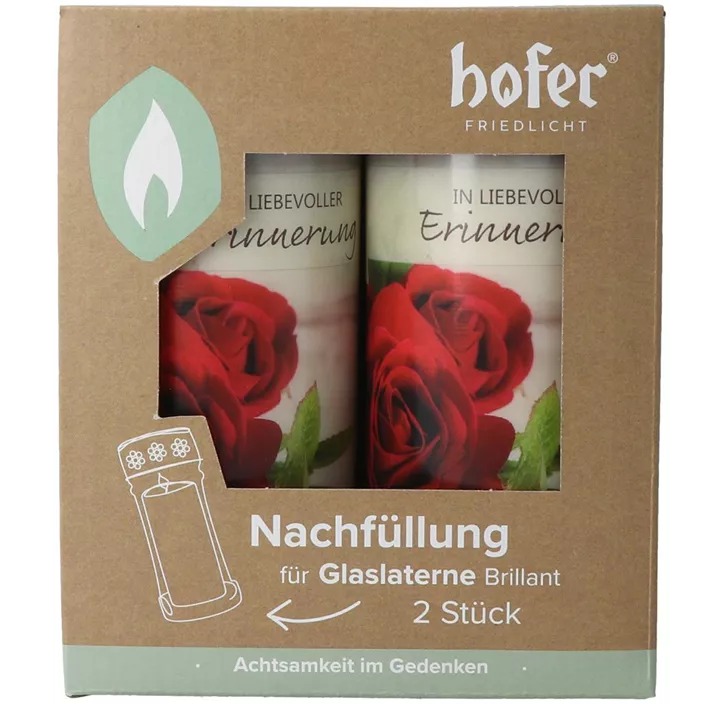 Nachfüllung f. Glaslaterne NATUR 2Stk.