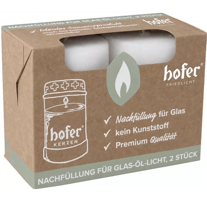 Nachfüllung für Glas Öl Licht 2er