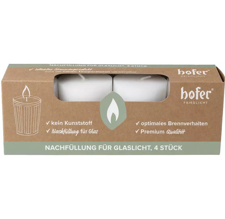Nachfüllung für Glaslicht 4er