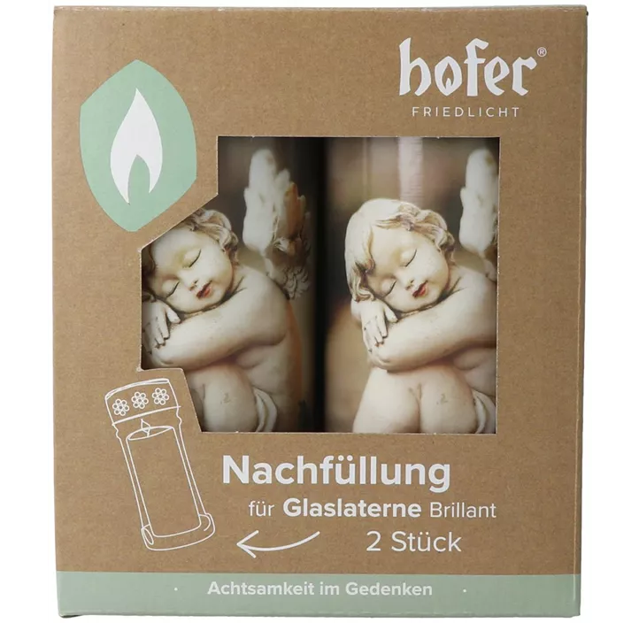 Natur Glaslaterne Brillant Nachfüller 2er