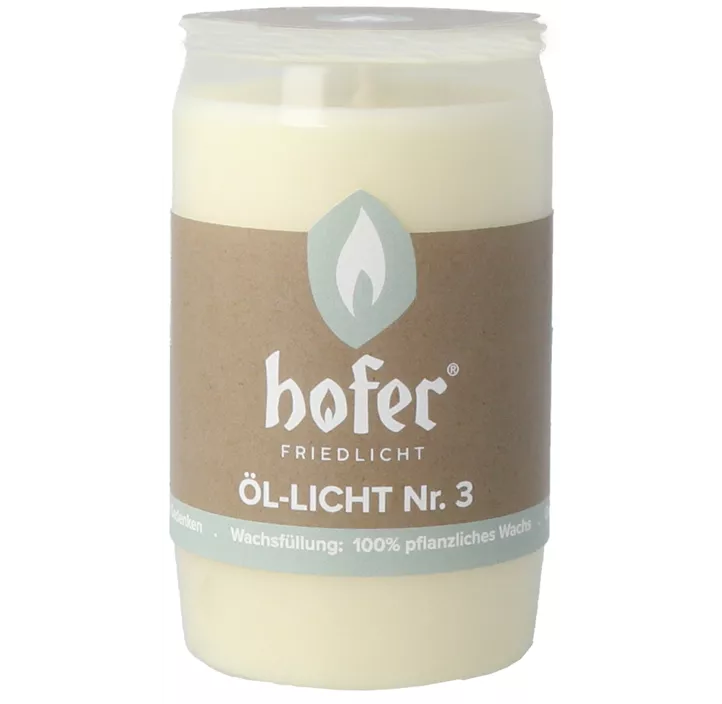 Öl-Licht Natur kompostierbar 3 Tage transparent