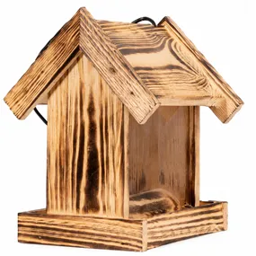 Vogelfutterhaus zum hängen mit Glasfront