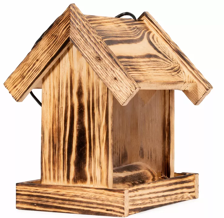 Vogelfutterhaus zum hängen mit Glasfront
