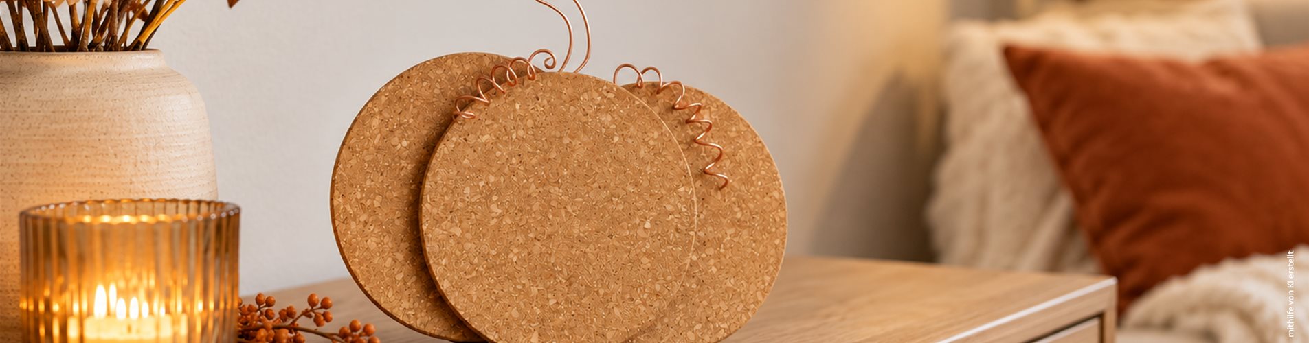 Kürbis aus Korkuntersetzern Header Kürbis aus Korkuntersetzern Header