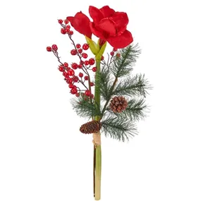 Strauß mit Amaryllis und Beeren