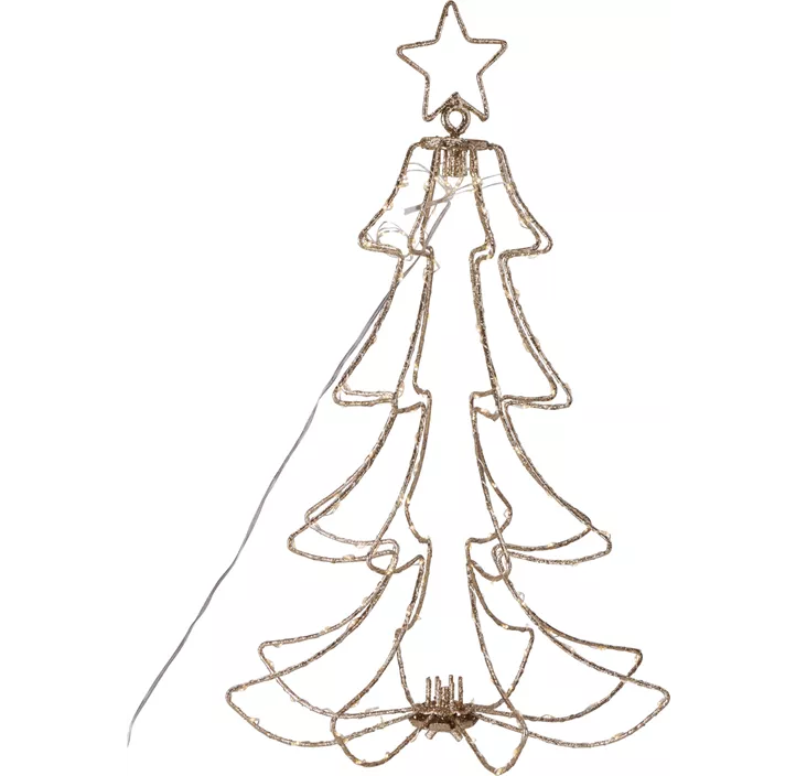 LED Metall-Baum zum Hängen m. Timer
