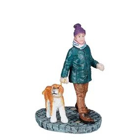 Szene mit dem Hund Gassi gehen