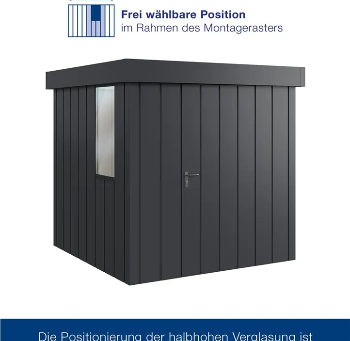 mit Halb-Fenster und 1 flügeliger Tür