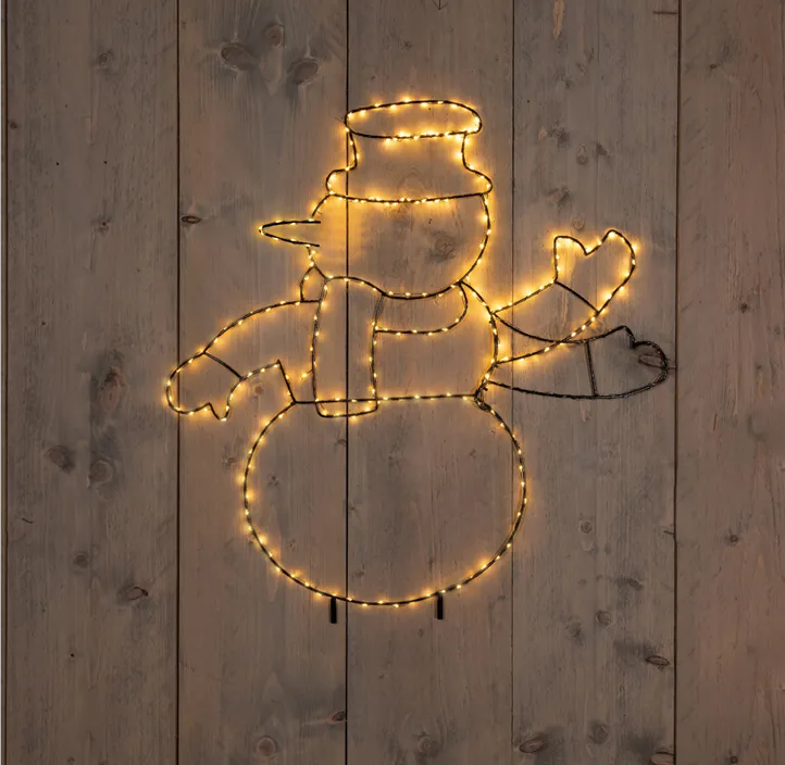 LED Schneemann winkend mit Timer, outdoor