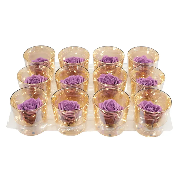 Ice Rose im Glas LED