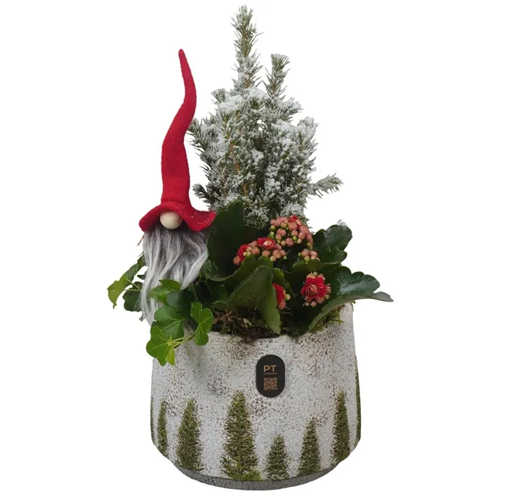 Weihnachts-Arrangement in Betonoptik