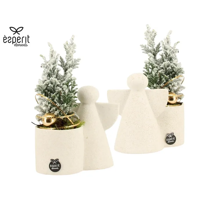 Weihnachts-Arrangement Engel mit Konifere