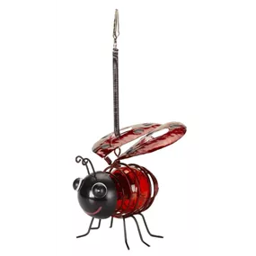 Solar-Marienkäfer auf Feder zum Hängen